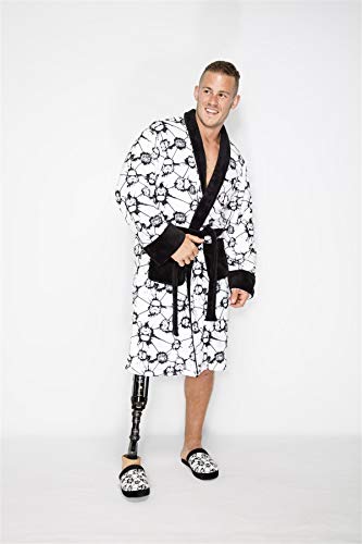 Groovy Bathrobe Albornoz Oficial Stormtrooper de Forro Polar para casa, Bata de Star Wars, Blanco/Negro, Talla única