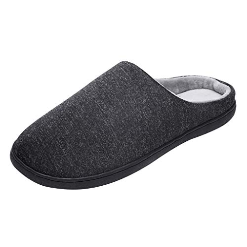 Vectry Zapatillas de casa Mujer, Forro algodón, Ultraligero cómodo y Antideslizante, Pantuflas de casa para Mujer Zapatos Negro