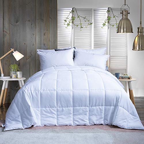 YGJT Edredón Cama Nordico 135/200cm Suavidad Antibacterial Microfibra Anti-acarian Ligero Poliéster 150x200, Accesorio para la Cama ( 150_x_200_cm, Blanco Perla)