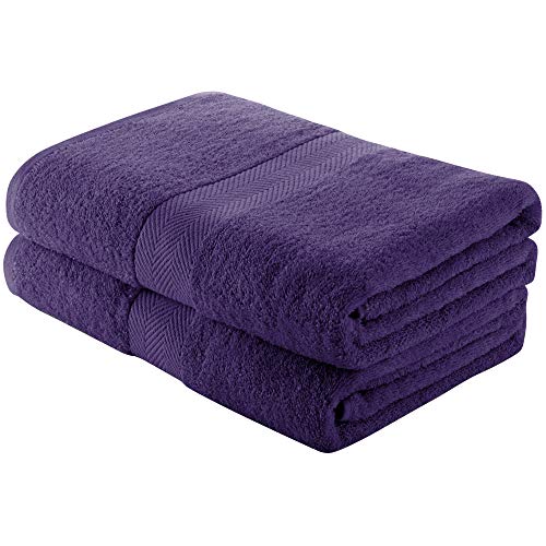 Charles Wilson Juego de Toallas 100% Algodón 500g/m² (2 Toallas de Mano, Morado)