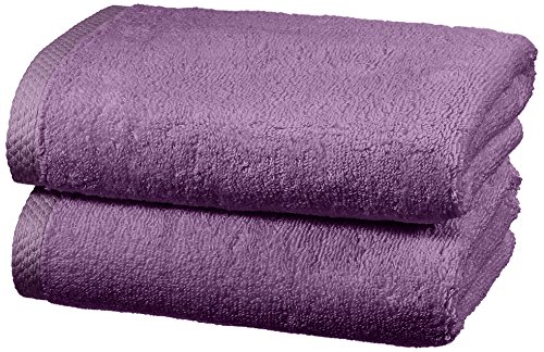 AmazonBasics - Juego de 2 toallas de secado rápido, 2 toallas de mano - Lavanda
