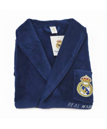10XDIEZ Bata Real Madrid 306 Azul Royal - Medidas Albornoces/Batas Adulto - L...