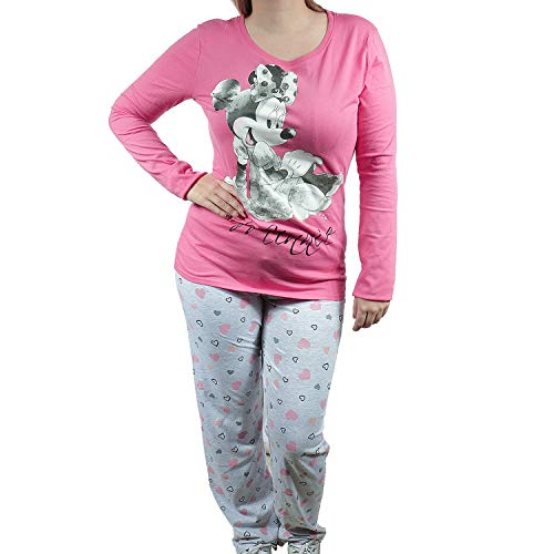 Pijama Set Pijama Pijama Nachthemd Schlafhose Damas Minnie Mouse Rosa Grau...