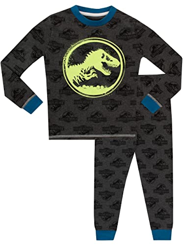 Jurassic World Pijama para Niños - Brilla en la Oscuridad - Gris - 5 a 6 Años