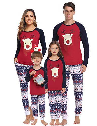 Aibrou Pijamas de Navidad Familia Conjunto Pantalon y Top Pijamas Mujer...