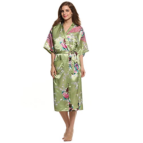 WDDGPZSY Camisa De Dormir/Camisón/Ropa De Dormir/Pijamas/Mujeres Kimono Satén...