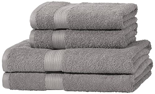 AmazonBasics - Juego de toallas (colores resistentes, 2 toallas de baño y 2...